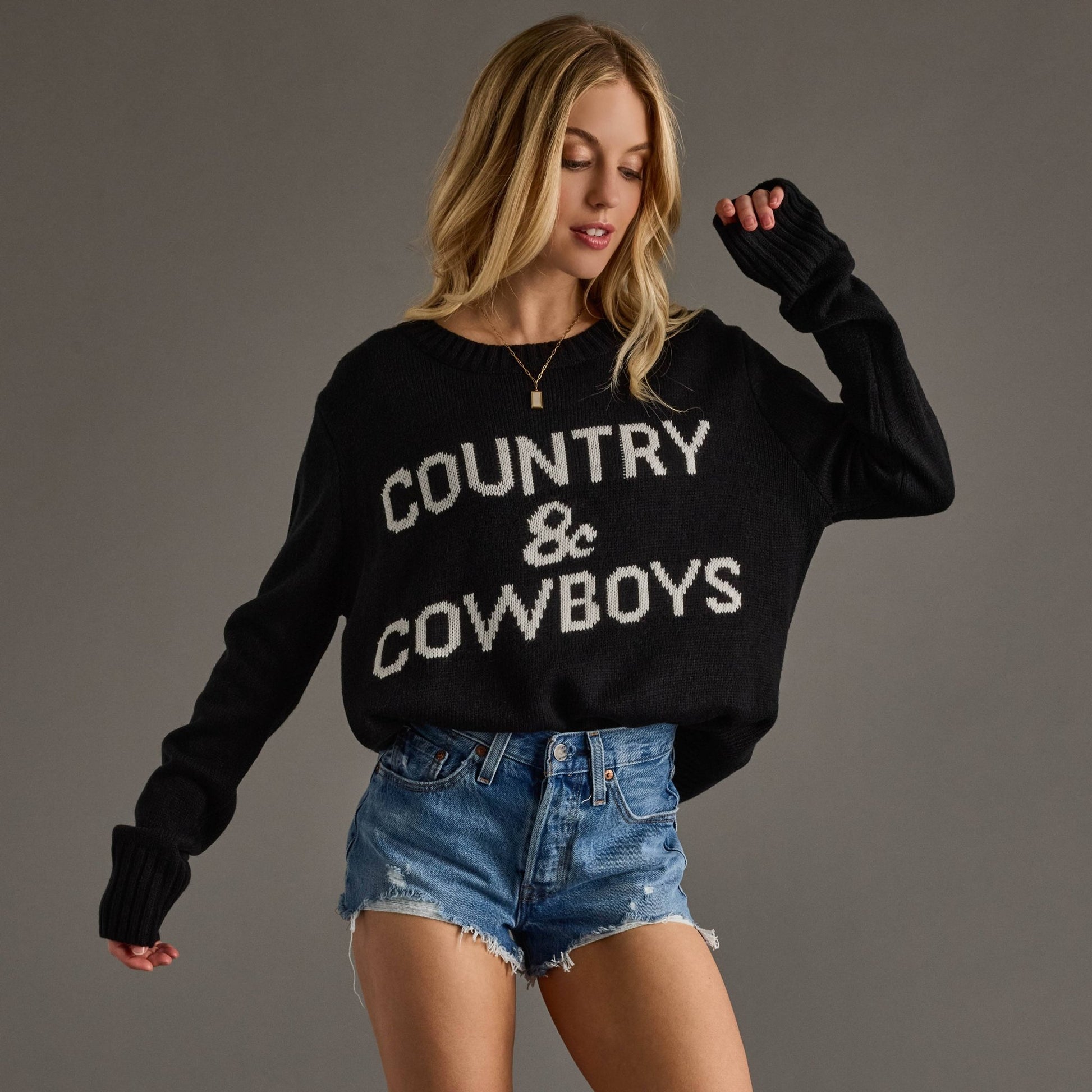 Country & Cowboys Sweater - UnLaced Boutique