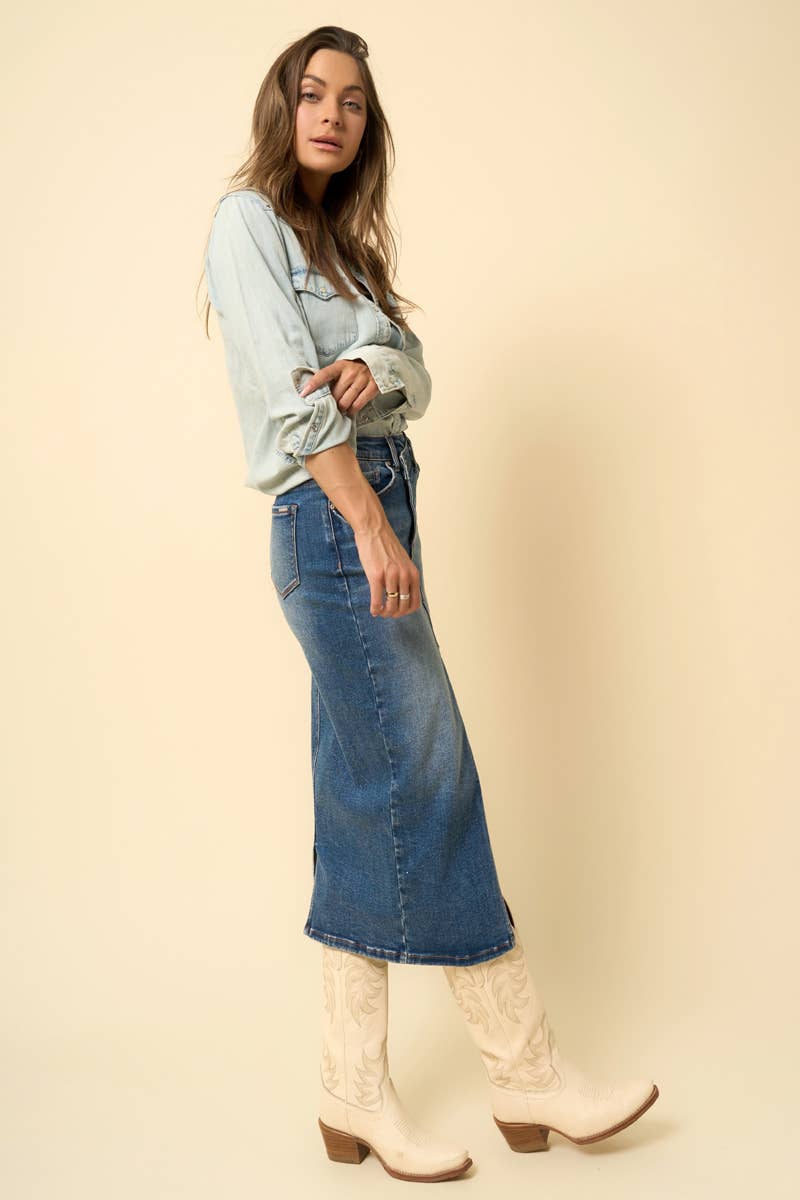 CROSSOVER MIDI SKIRT - UnLaced Boutique