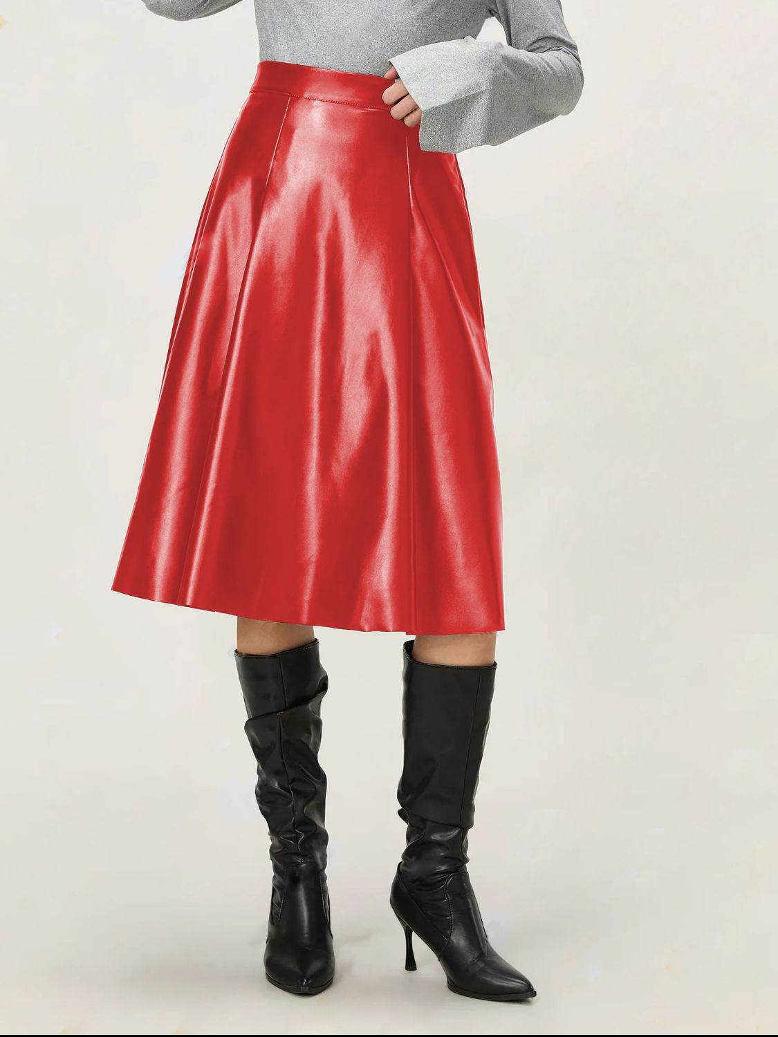 High Waist Skirt with Zipper - UnLaced Boutique