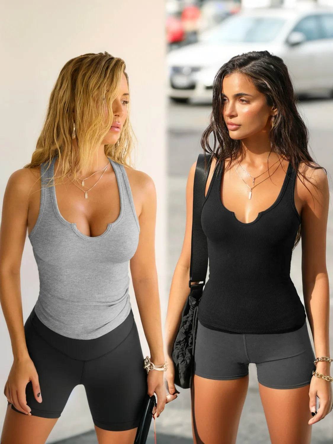 Ribbed Wide Strap Tank - UnLaced Boutique