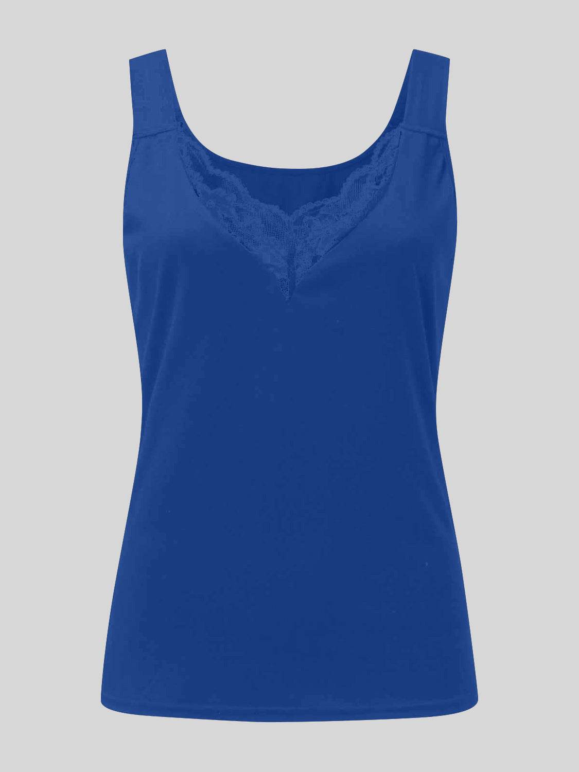 Full Size Lace Detail Sweetheart Neck Tank - UnLaced Boutique