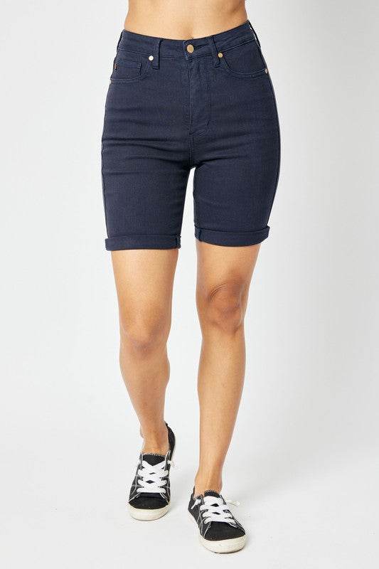 Judy Blue Full Size High Waist Tummy Control Bermuda Shorts - UnLaced Boutique