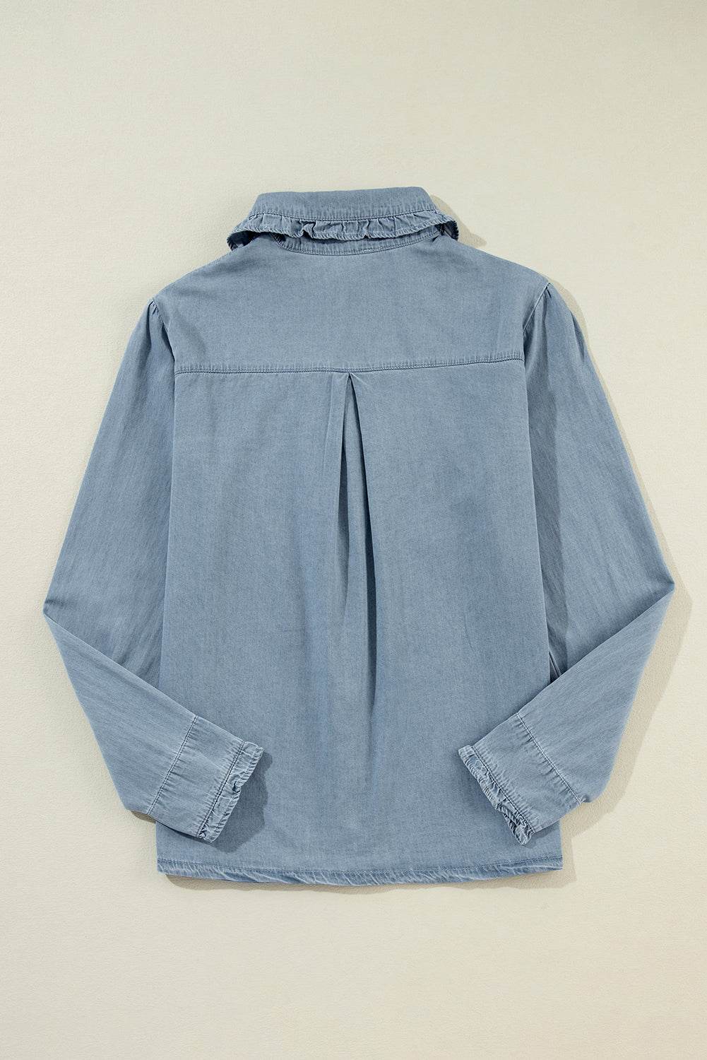 Button Up Long Sleeve Denim Top - UnLaced Boutique