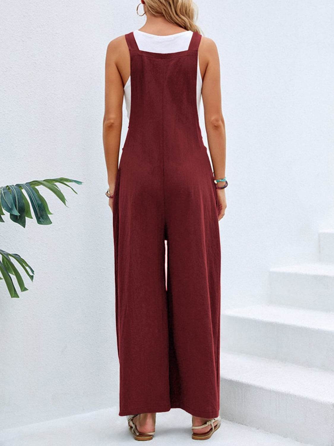 Full Size Square Neck Wide Strap Overalls - UnLaced Boutique