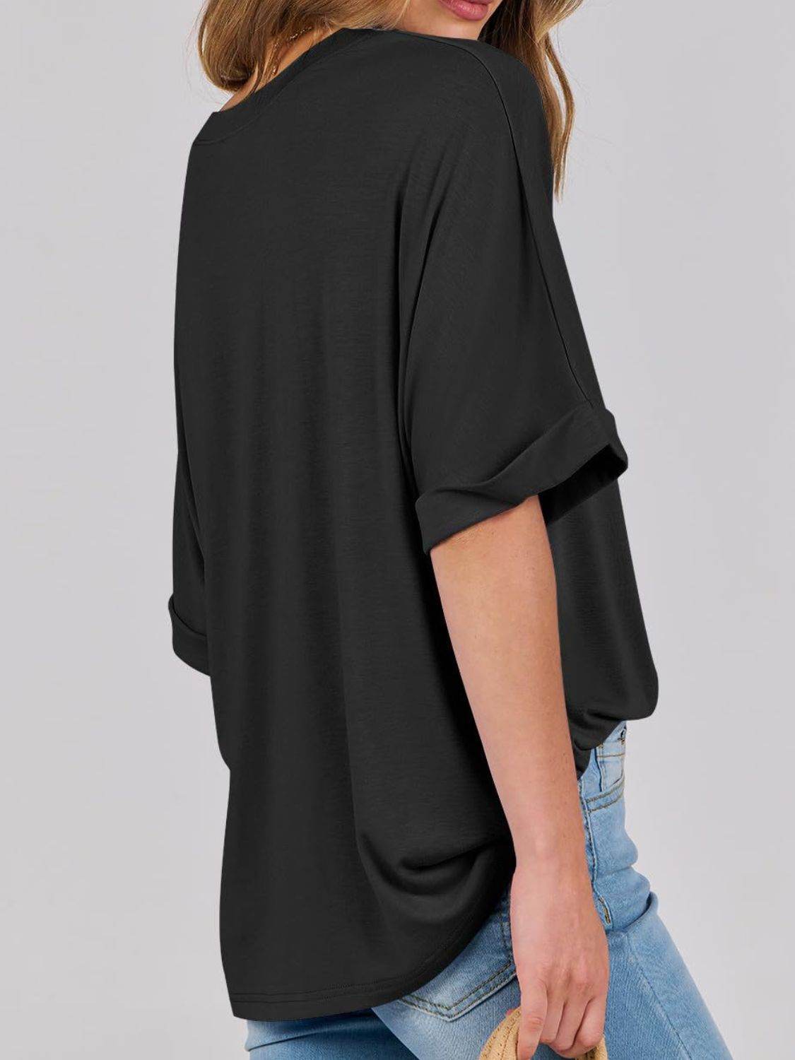 Round Neck Half Sleeve T-Shirt - UnLaced Boutique
