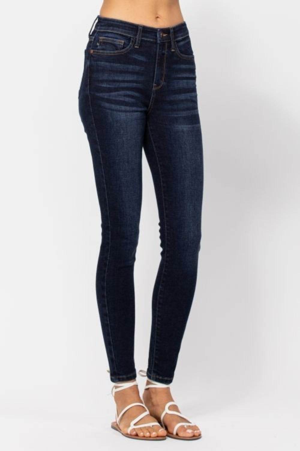 Judy Blue Full Size High Waist Handsand Skinny Jeans - UnLaced Boutique