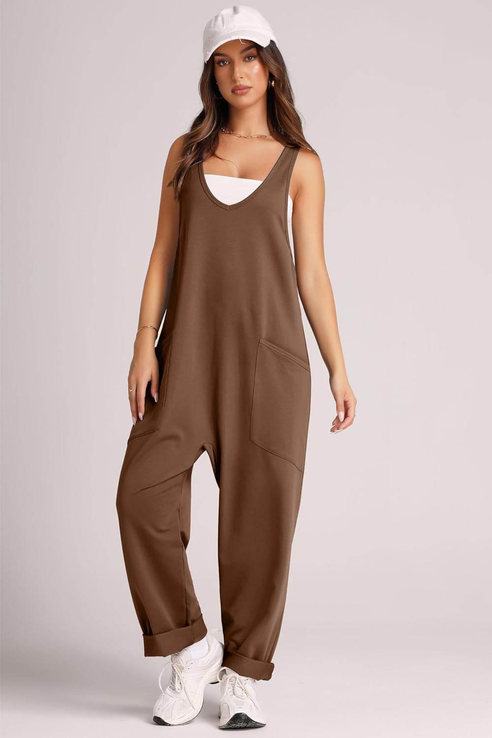 Lovelet V-Neck Wide Strap Overalls - UnLaced Boutique
