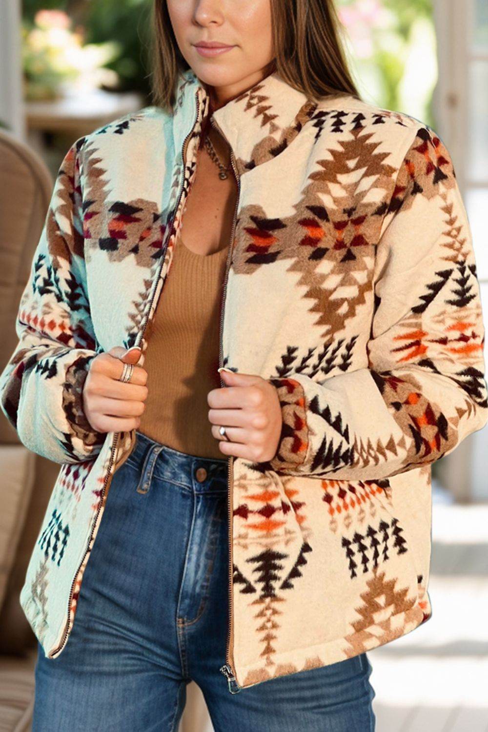 Zip Up Mock Neck Jacket - UnLaced Boutique