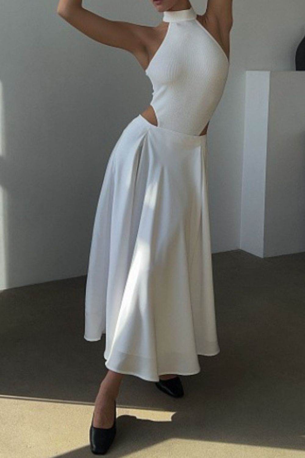 Back Elastic Waist Satin Minx Skirt - UnLaced Boutique