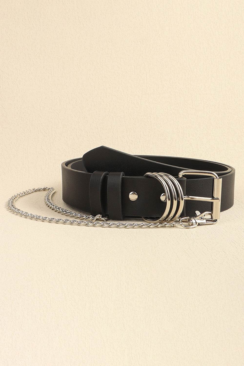 PU Leather Alloy Chain Belt - UnLaced Boutique