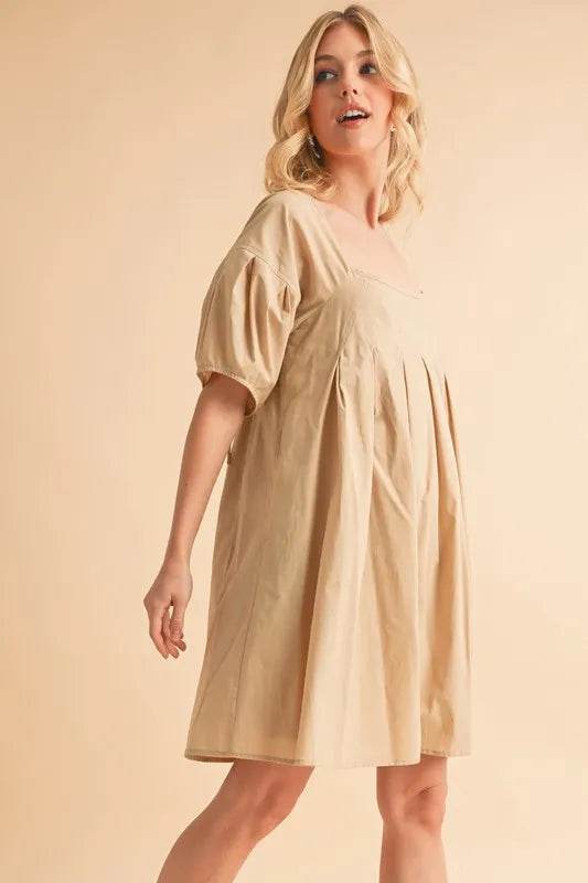 Aemi + Co Square Neck Babydoll Dress with Pockets - UnLaced Boutique
