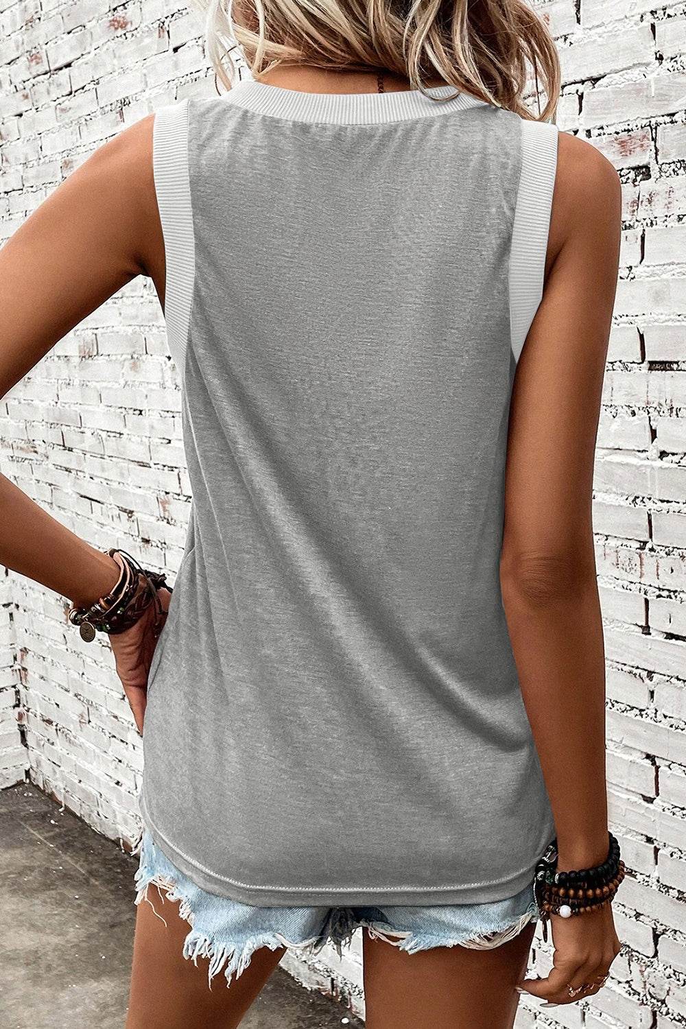 V-Neck Wide Strap Tank - UnLaced Boutique