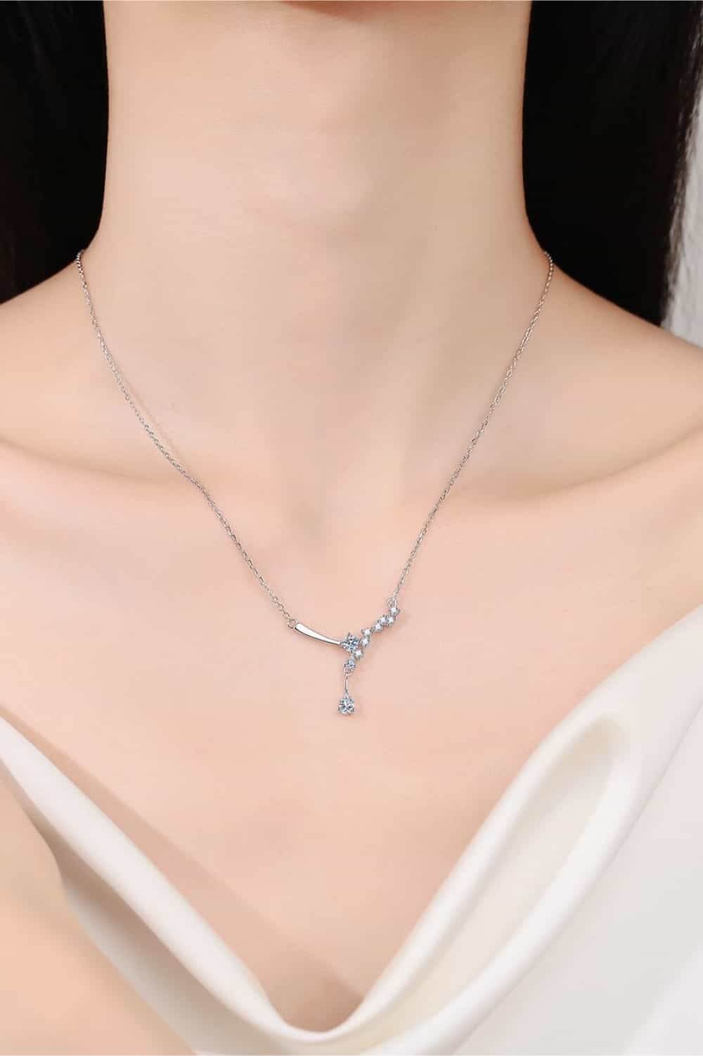 1 Carat Moissanite 925 Sterling Silver Necklace - UnLaced Boutique