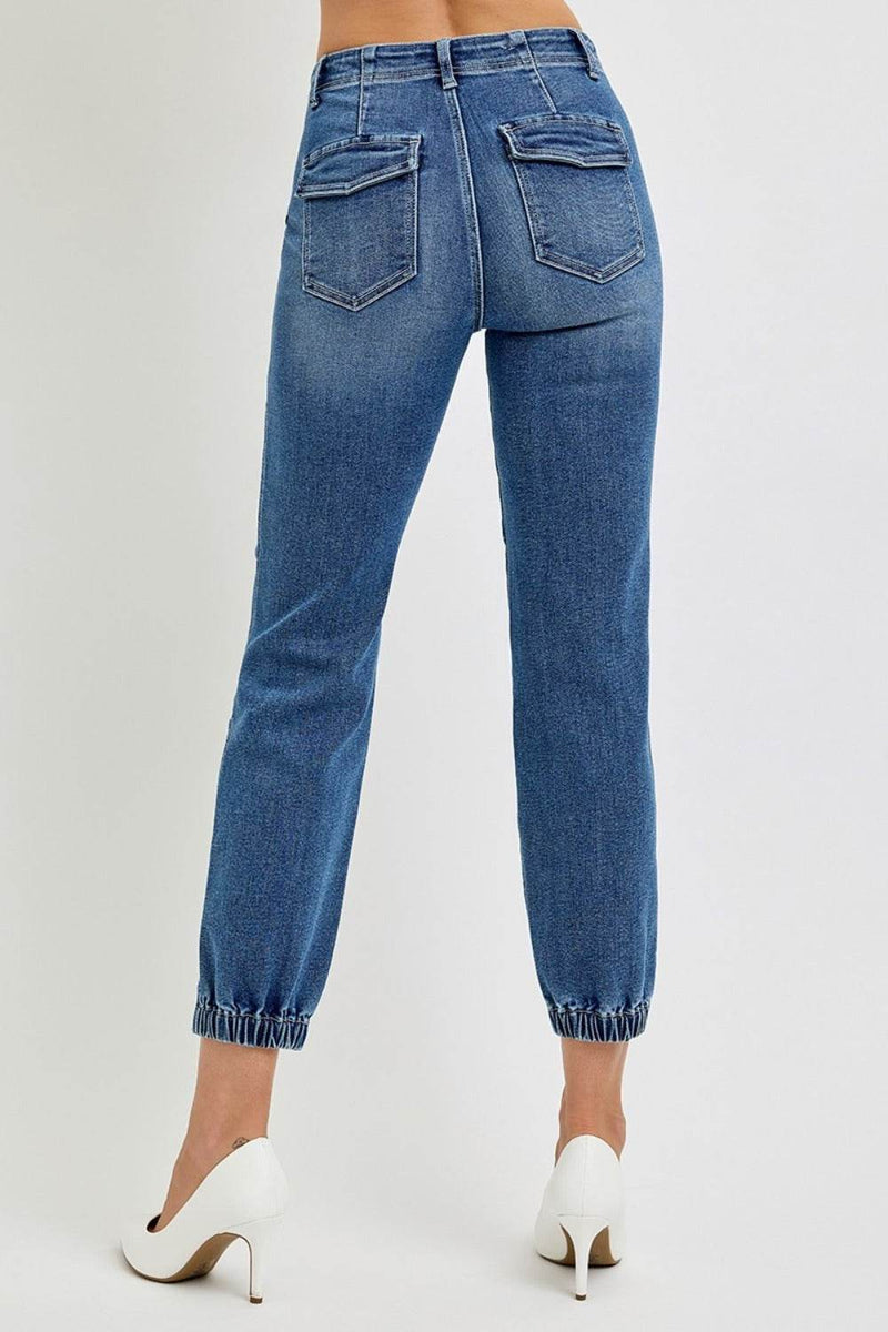 RISEN Full Size High Rise Ankle Jogger Jeans - UnLaced Boutique
