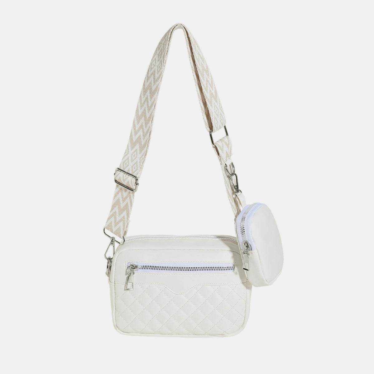 Stitching PU Leather Shoulder Bag - UnLaced Boutique