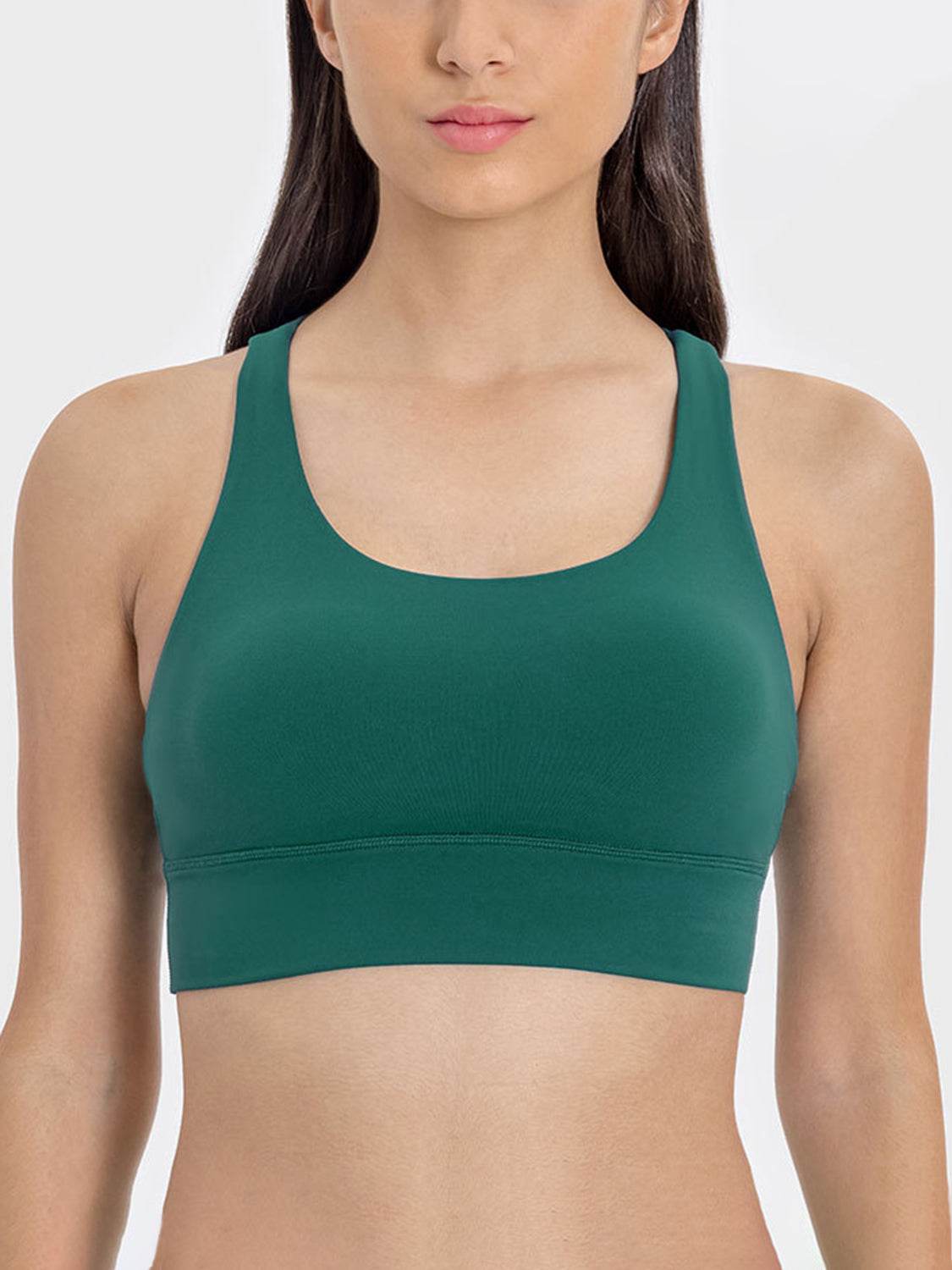 Millennia Crisscross Scoop Neck Active Tank - UnLaced Boutique