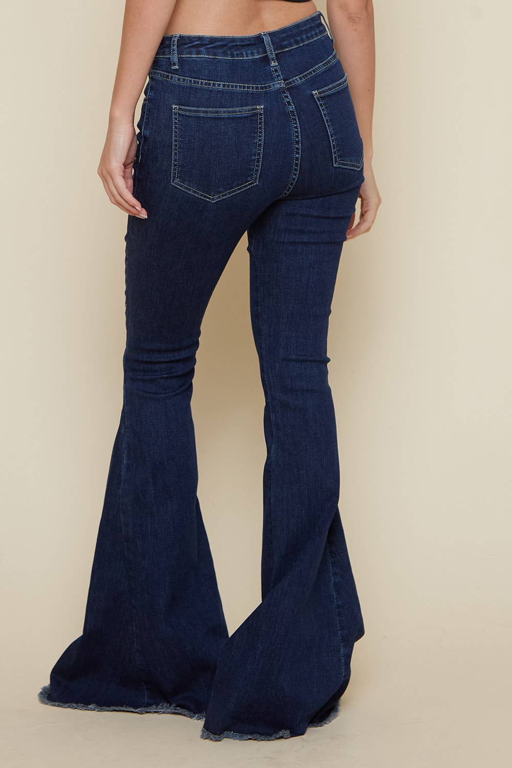 DENIM CRISS CROSS UPSIZED BELL BOTTOM JEAN - UnLaced Boutique