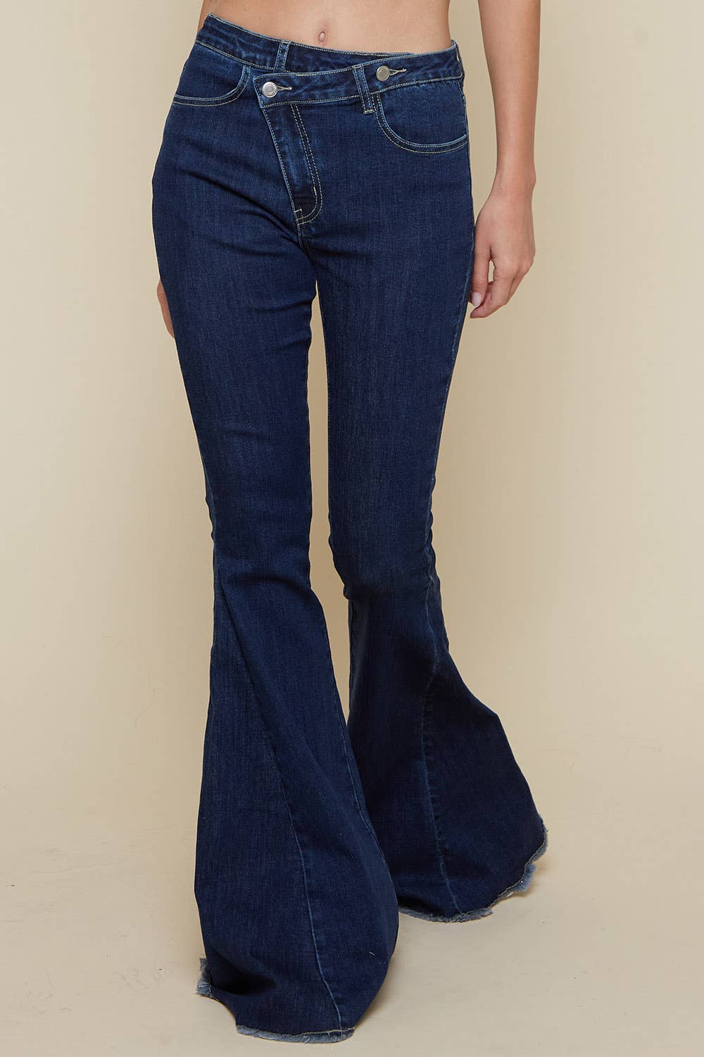 DENIM CRISS CROSS UPSIZED BELL BOTTOM JEAN - UnLaced Boutique