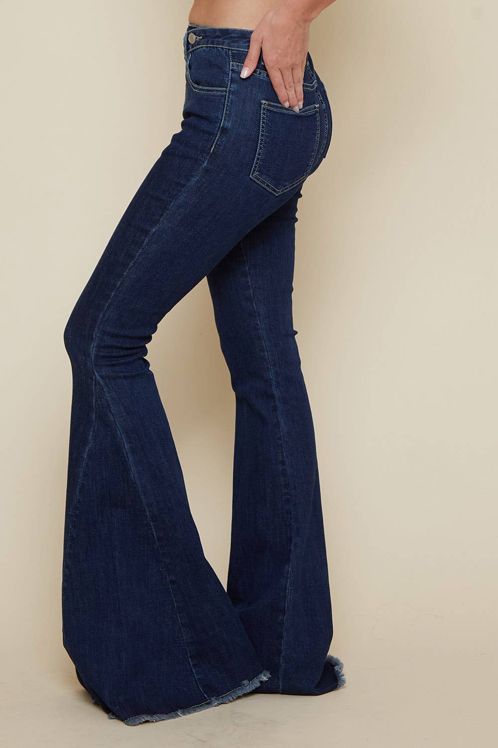 DENIM CRISS CROSS UPSIZED BELL BOTTOM JEAN - UnLaced Boutique