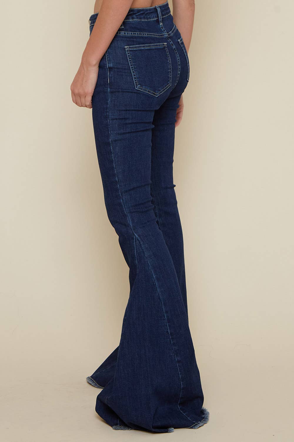 DENIM CRISS CROSS UPSIZED BELL BOTTOM JEAN - UnLaced Boutique