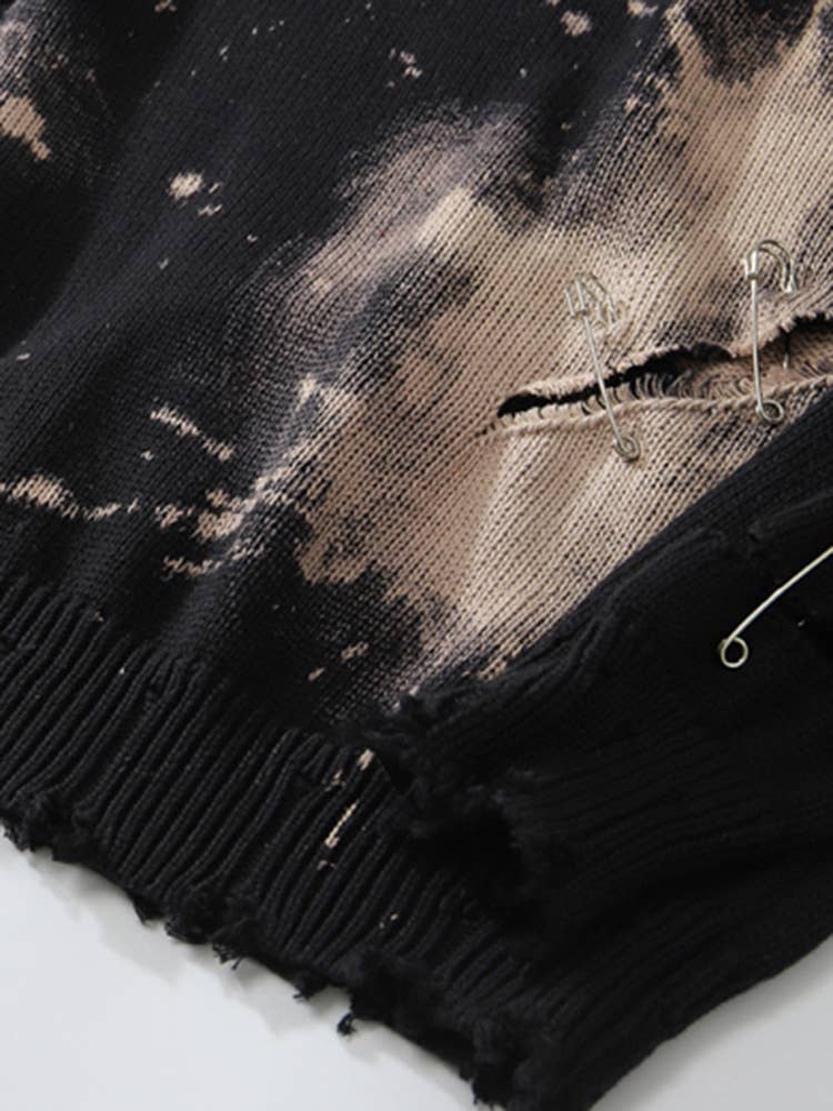 Distressed Pattern Sweater - UnLaced Boutique