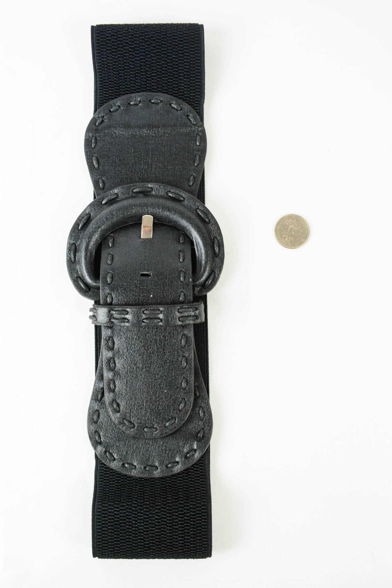 Distressed Wide Stitch Elastic Belt - Western Chic Style - UnLaced Boutique