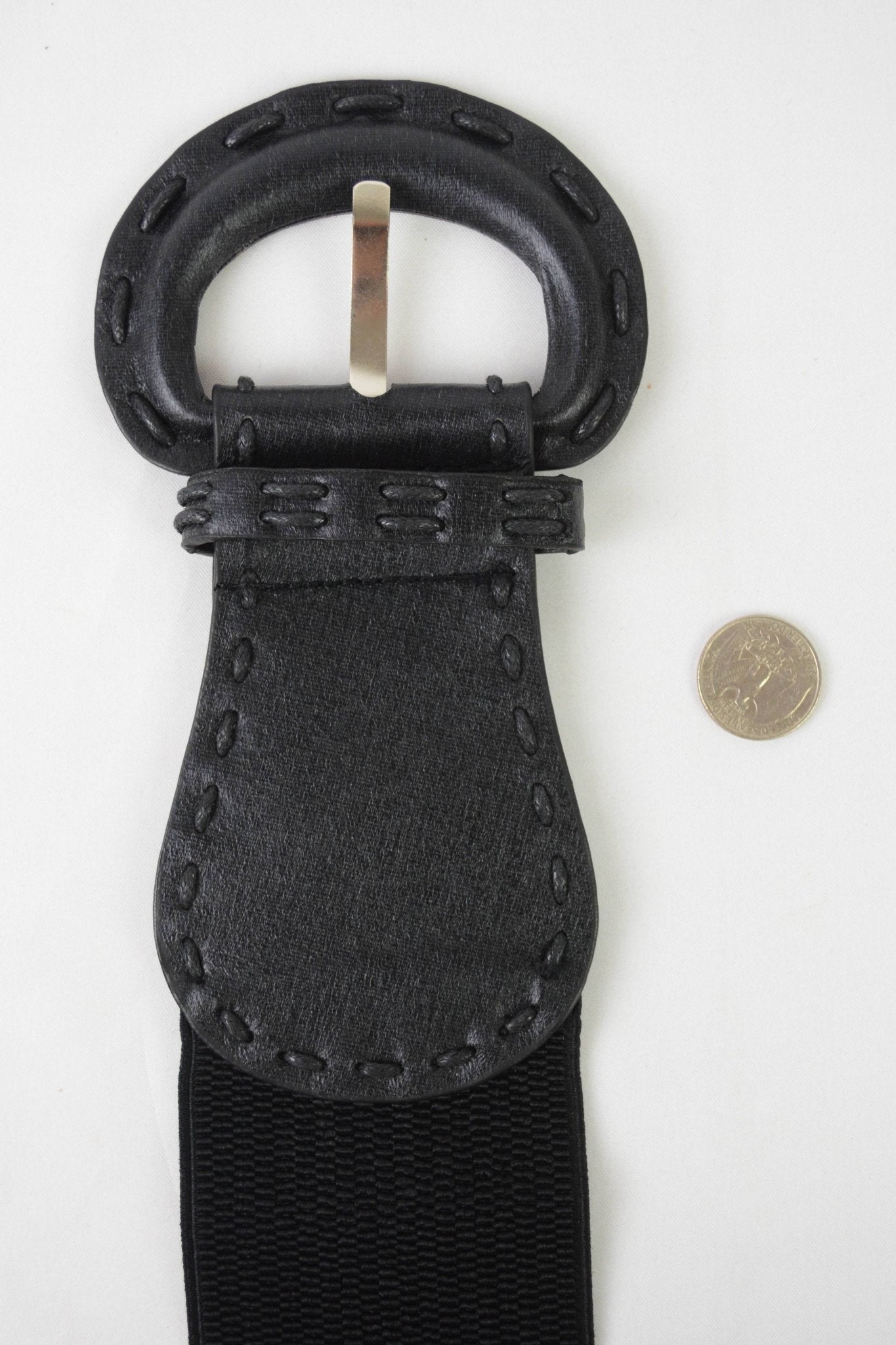 Distressed Wide Stitch Elastic Belt - Western Chic Style - UnLaced Boutique