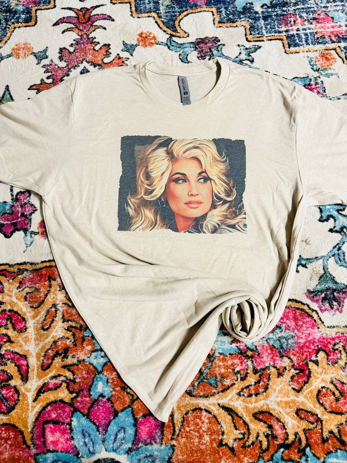 Dolly Portrait Graphic T-shirt - Black and white Half Picture - UnLaced Boutique