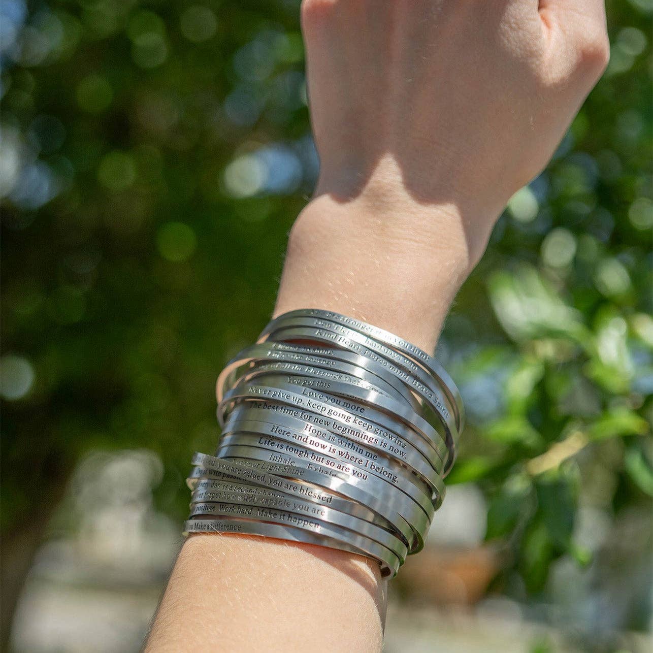Don't let Hard Days Win Engraved Bangle Bracelet - UnLaced Boutique