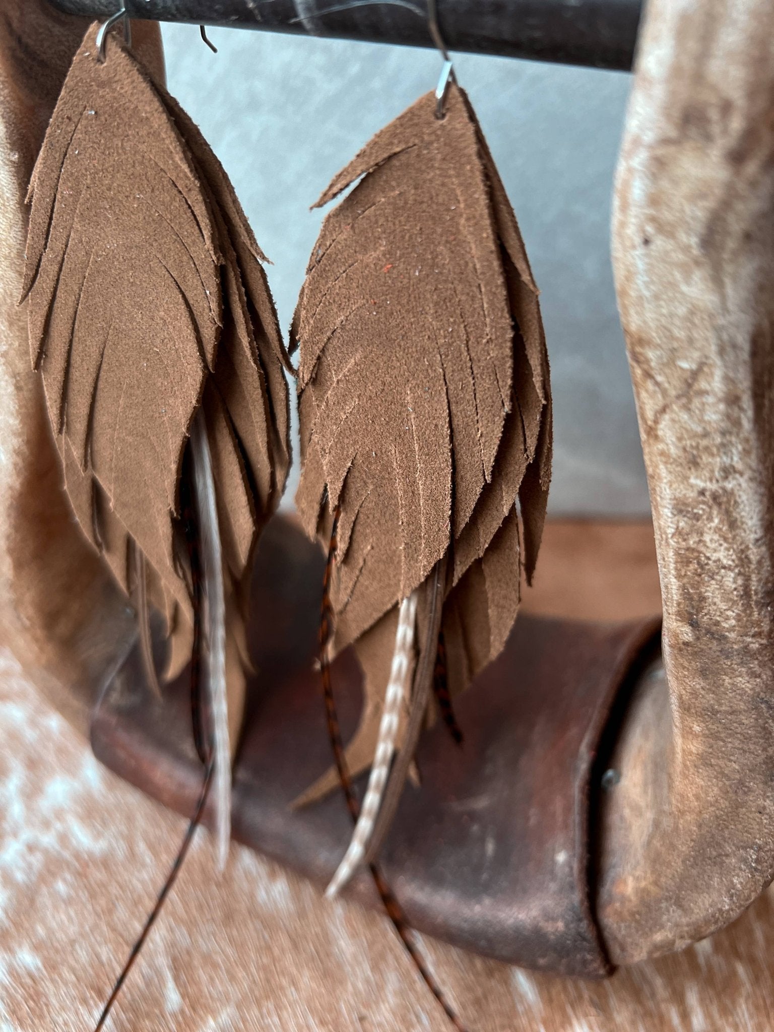 Dutton Fringe Feather Earrings - UnLaced Boutique