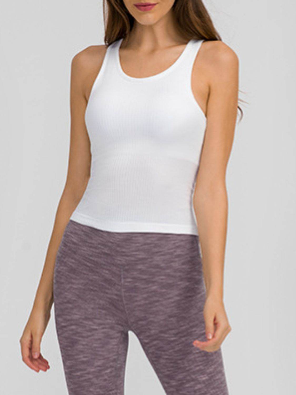 Millennia Round Neck Racerback Active Tank - UnLaced Boutique