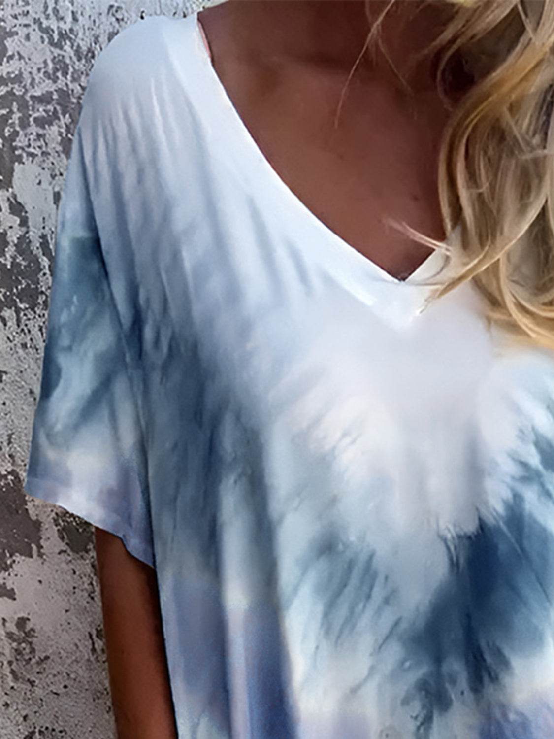 Full Size Pocketed Tie-Dye Short Sleeve Dress - UnLaced Boutique