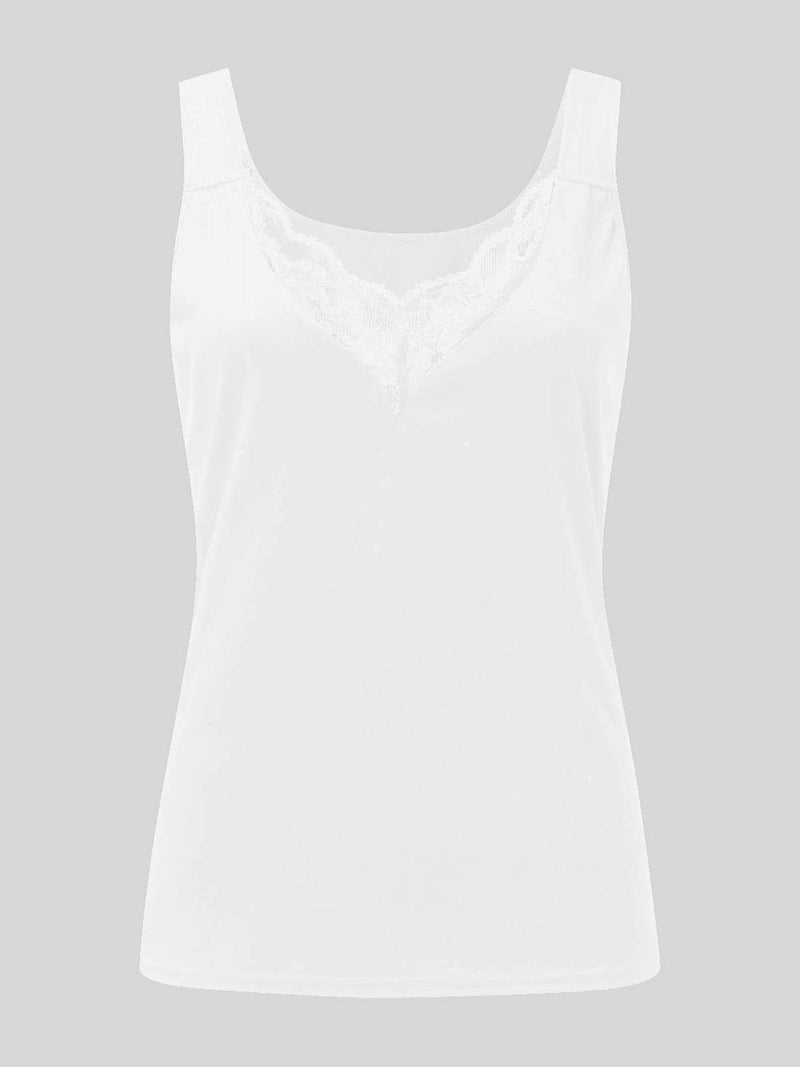 Full Size Lace Detail Sweetheart Neck Tank - UnLaced Boutique