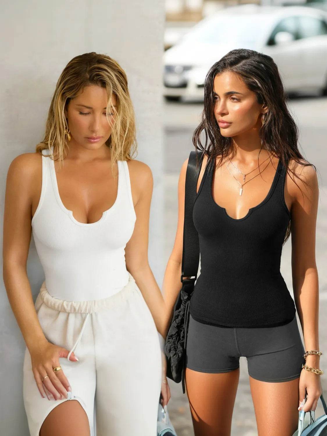 Ribbed Wide Strap Tank - UnLaced Boutique