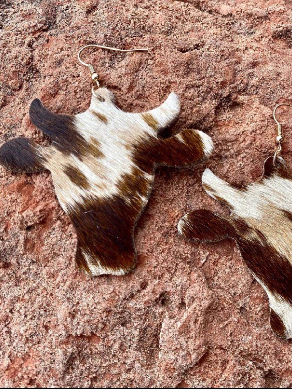 PU Leather Bull Head Earrings - UnLaced Boutique
