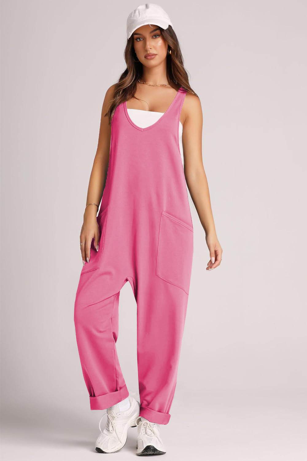 Lovelet V-Neck Wide Strap Overalls - UnLaced Boutique