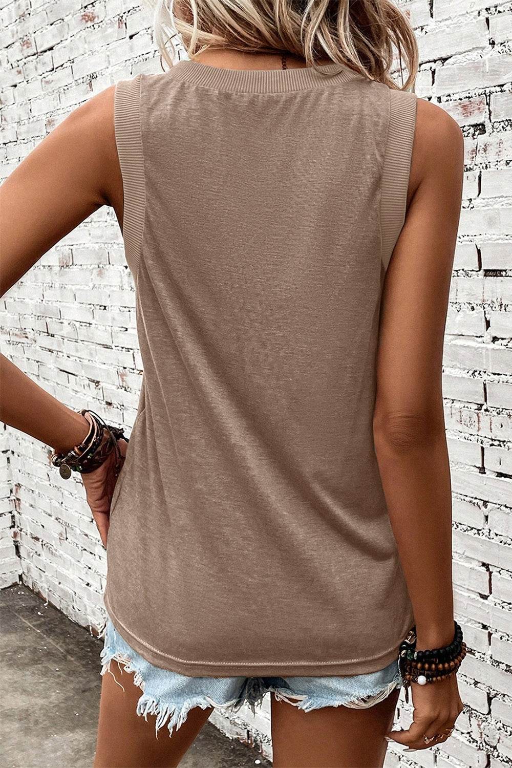 V-Neck Wide Strap Tank - UnLaced Boutique