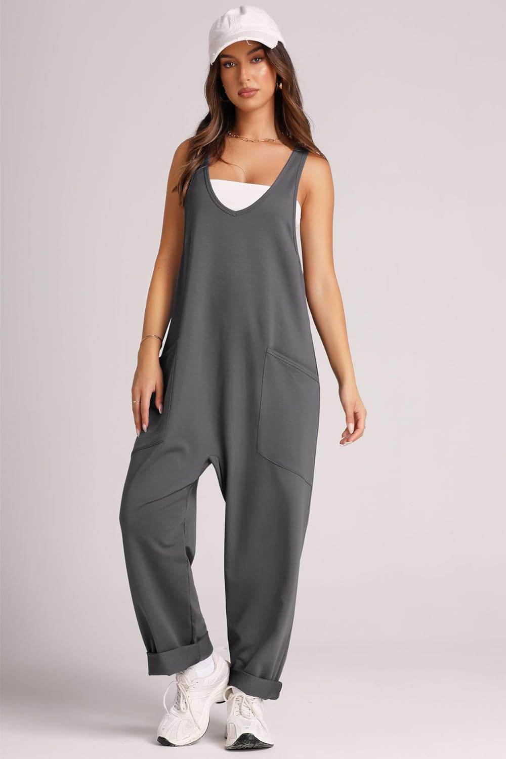 Lovelet V-Neck Wide Strap Overalls - UnLaced Boutique