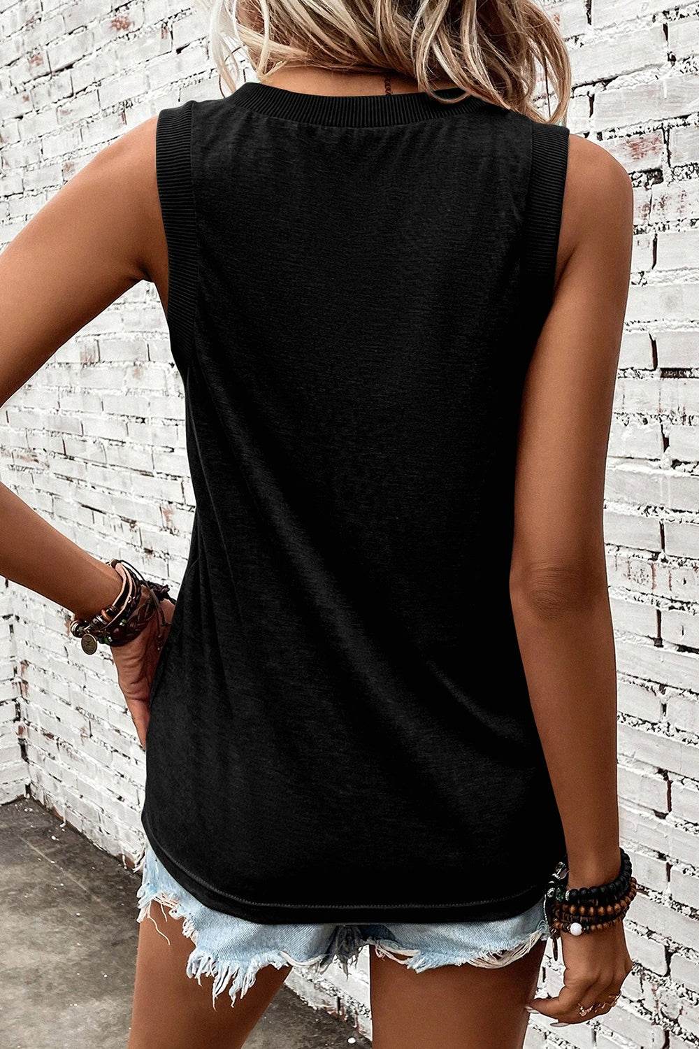 V-Neck Wide Strap Tank - UnLaced Boutique