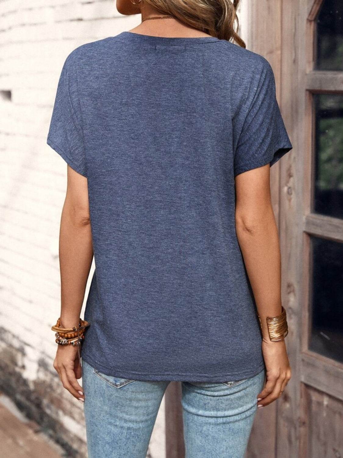 Half Button Short Sleeve Top - UnLaced Boutique