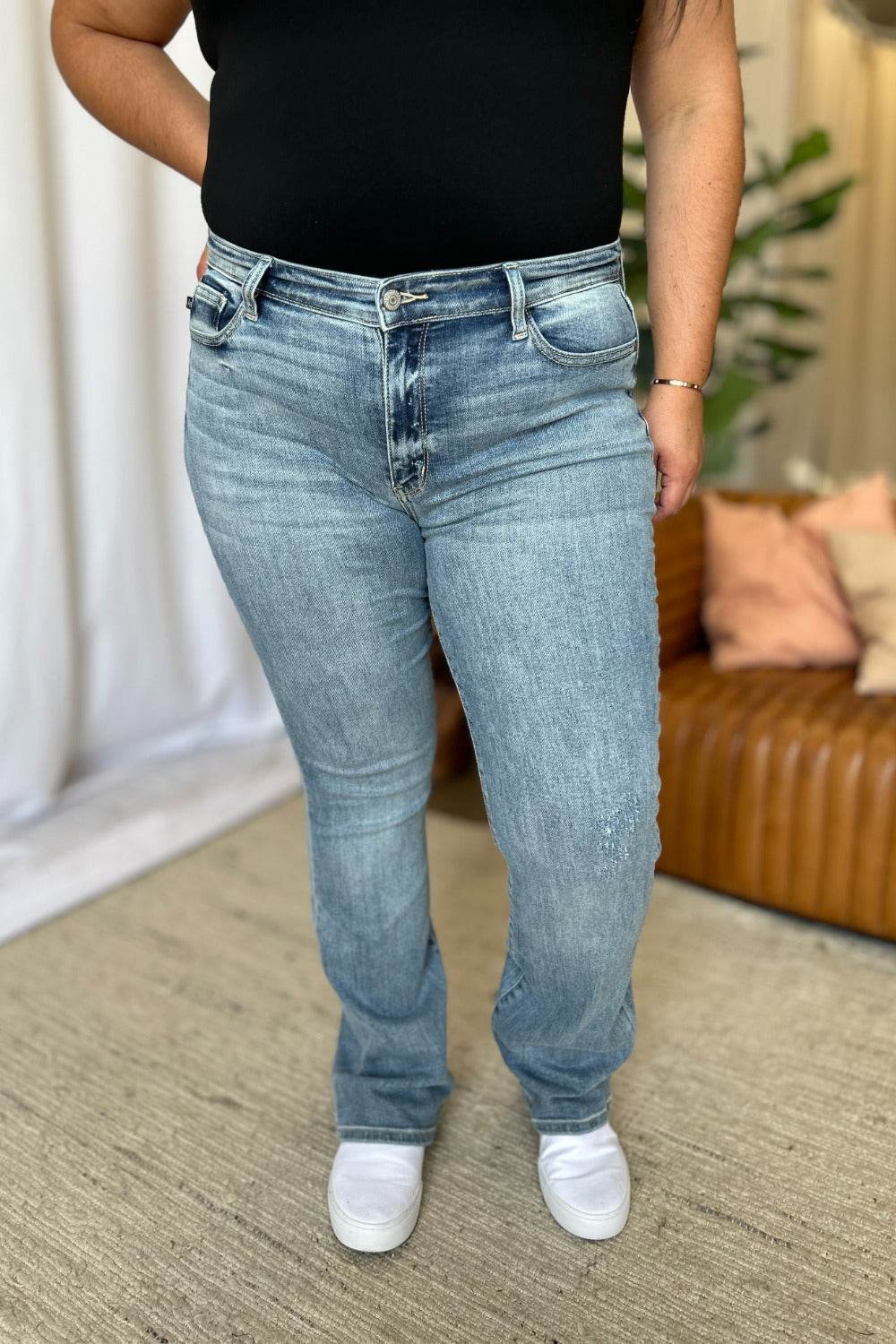 Judy Blue Full Size Medium Rise Bootcut Jeans - UnLaced Boutique