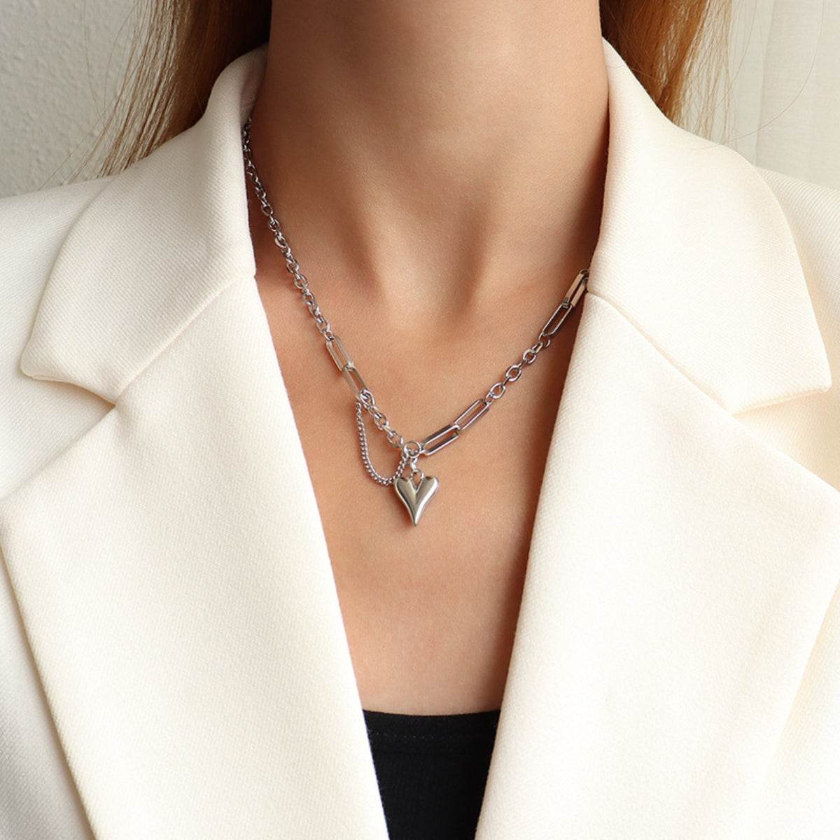 Titanium Steel Heart Pendant Necklace - UnLaced Boutique