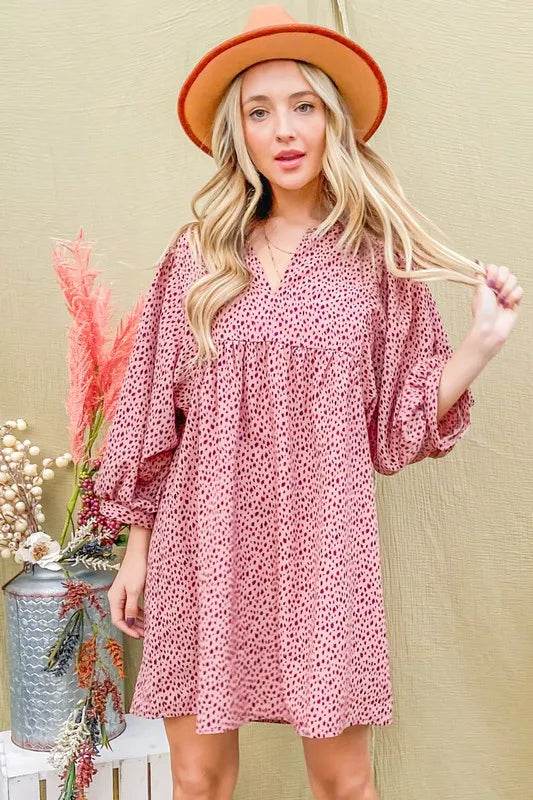 And The Why Leopard Print Baby Doll Mini Dress - UnLaced Boutique