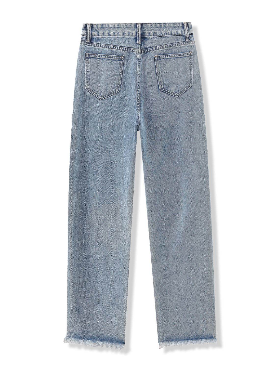 Distressed Raw Hem Jeans - UnLaced Boutique