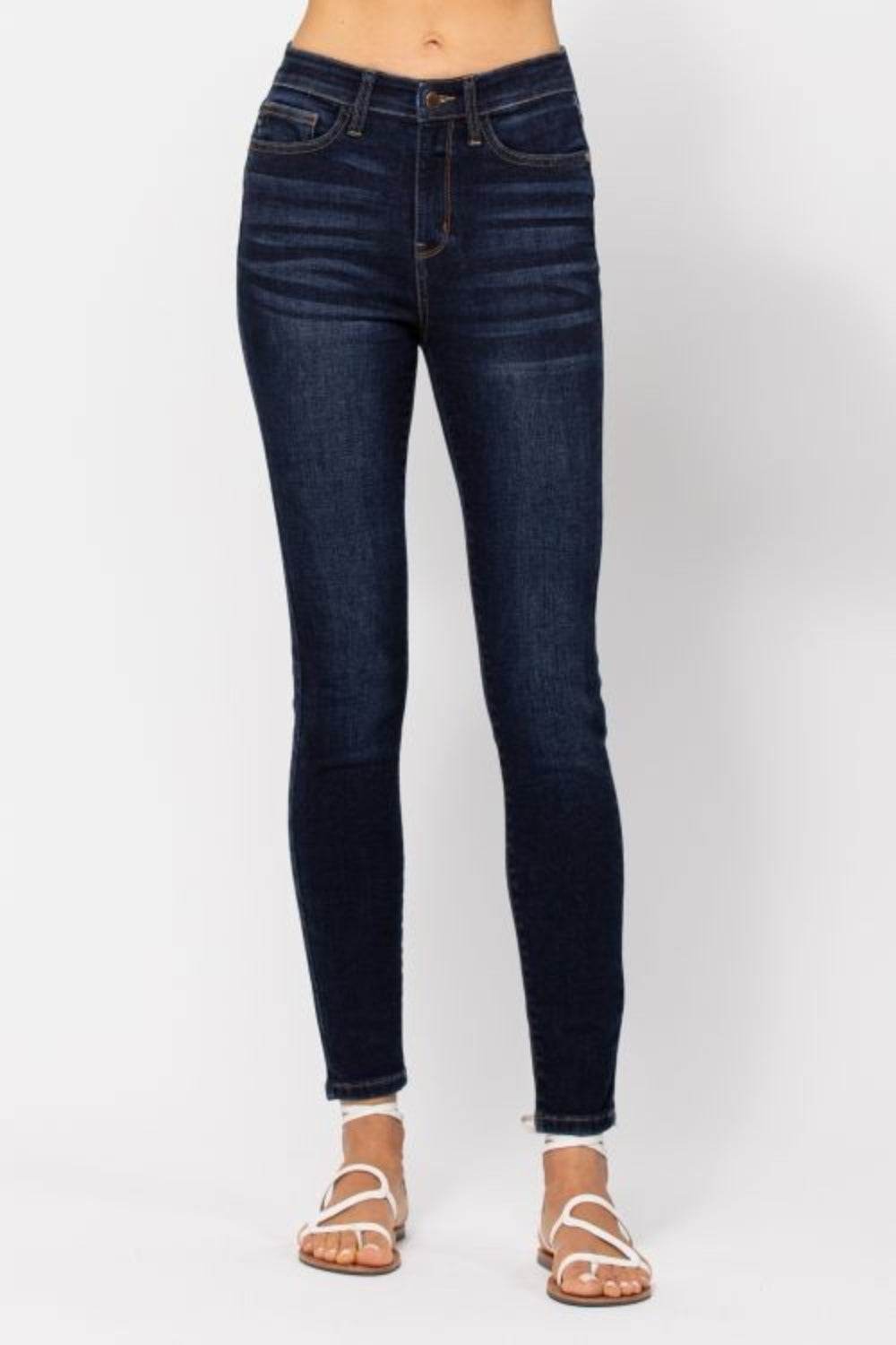 Judy Blue Full Size High Waist Handsand Skinny Jeans - UnLaced Boutique