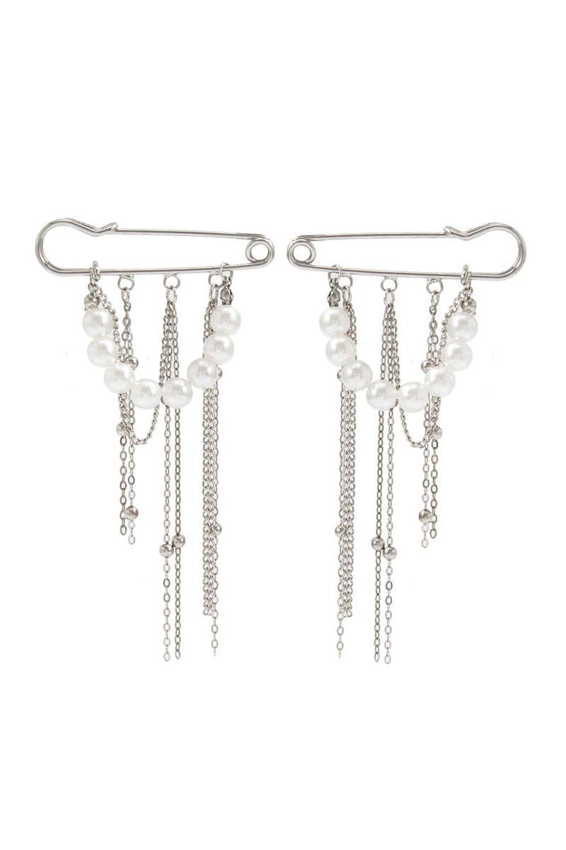 Elegant Chain and Pearl Brooches - UnLaced Boutique