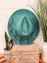 Emerald Floral Hat - UnLaced Boutique