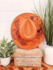Engraved Longhorn Sunflower Hat - UnLaced Boutique
