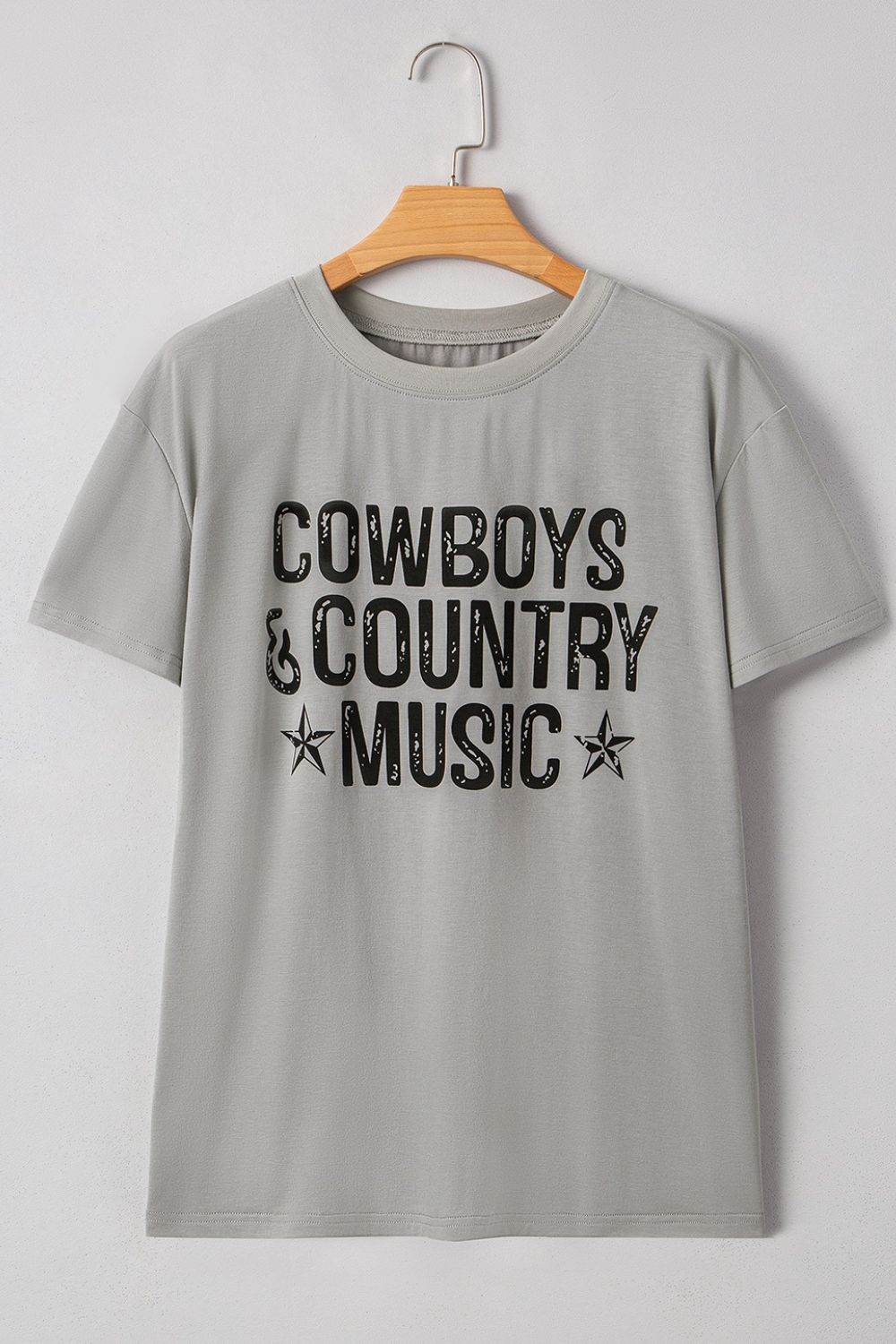 Letter Graphic Round Neck Short Sleeve T-Shirt - UnLaced Boutique