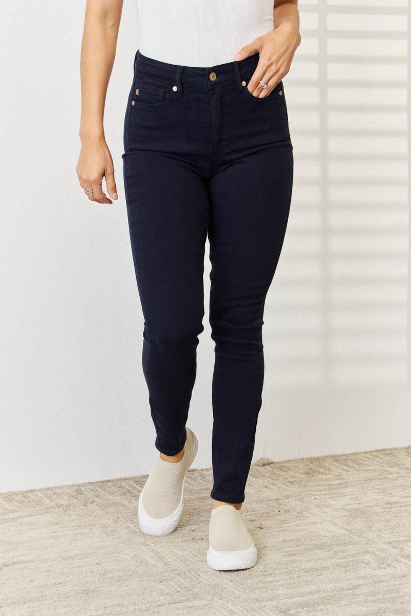 Judy Blue Full Size Garment Dyed Tummy Control Skinny Jeans - UnLaced Boutique